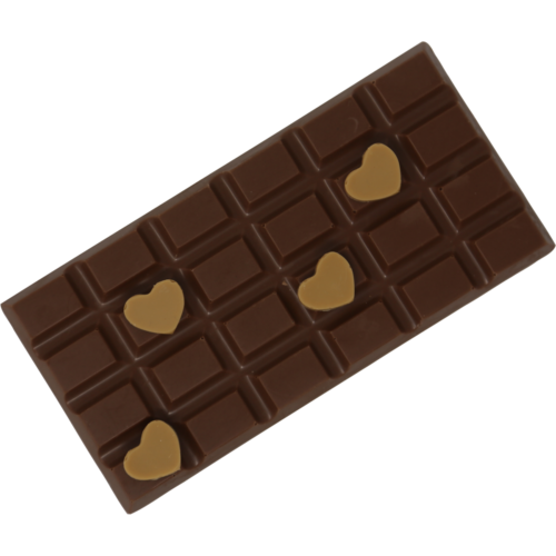 Mixed Large Bar Milk with Gold Hearts Chocolate