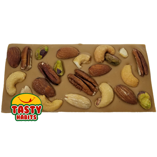 Gold Chocolate Large Bar with mixed nuts